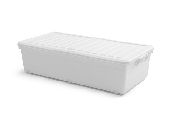 NNEKG 2 Pack Modular Under Bed Storage Box with Wheels (Large)
