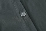 NNEKGE Aesop Stone Wash 100% Cotton Quilt Cover Set (Charcoal Queen)