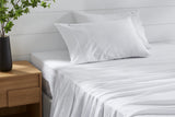 NNEKG Aesop Stone Wash 100% Cotton Sheet Set (White Single)