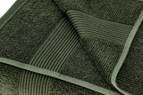 NNEKGE 4 Piece 550GSM Cotton Bath Towel Set (Olive Night)