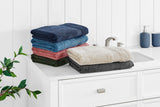NNEKG 4 Piece 550GSM Cotton Bath Towel Set (Dusty Cedar)