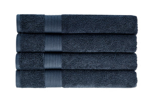 NNEKG 4 Piece 550GSM Cotton Bath Towel Set (Midnight)