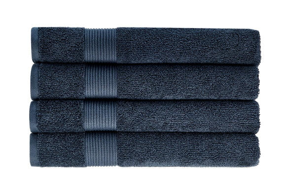 NNEKG 4 Piece 550GSM Cotton Bath Towel Set (Midnight)