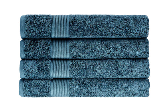 NNEKG 4 Piece 550GSM Cotton Bath Towel Set (Oceanview)