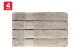 NNEKG 4 Piece 550GSM Cotton Bath Towel Set (Acorn)