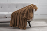 NNEKG Teddy Fleece Blanket (Coffee Queen King)