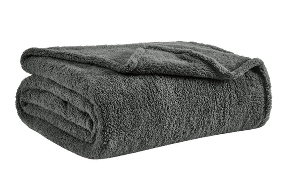 NNEKG Teddy Fleece Blanket (Silver Queen King)