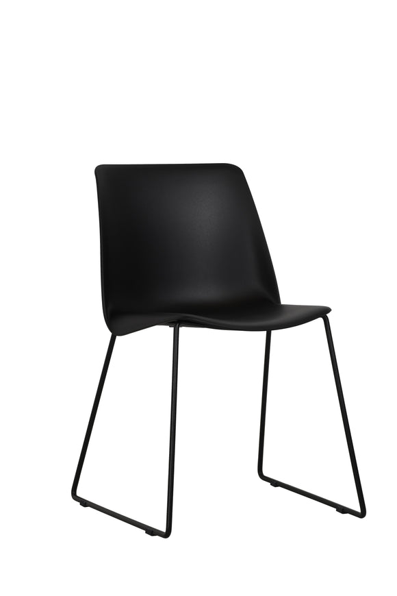 NNEKGE Set of 2 Timothy Dining Chairs (Black)