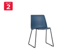 NNEKGE Set of 2 Timothy Dining Chairs (Blue)