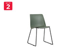 NNEKGE Set of 2 Timothy Dining Chairs (Olive)