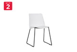 NNEKGE Set of 2 Timothy Dining Chairs (White)