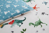 NNEKG Triassic Adventure Dinosaur Kids Quilt Cover Set (Spring Single)