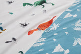 NNEKG Triassic Adventure Dinosaur Kids Quilt Cover Set (Spring Single)