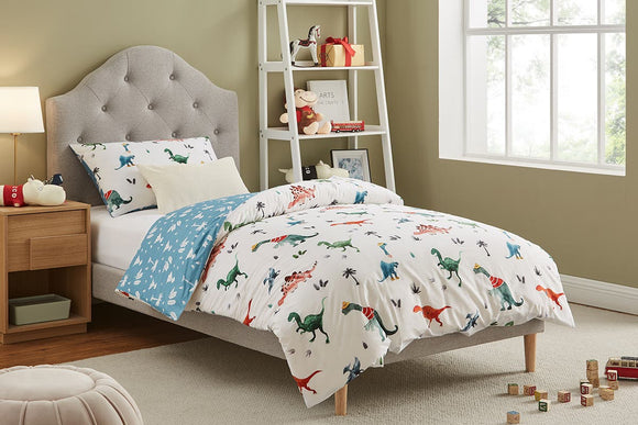 NNEKG Triassic Adventure Dinosaur Kids Quilt Cover Set (Spring Single)