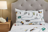 NNEKG Its A Traffic Jam Kids Quilt Cover Set (Multi Single)
