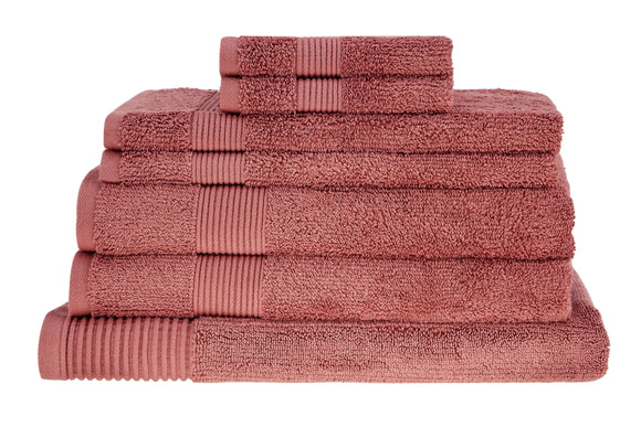 NNEKGE 7 Piece 550GSM Cotton Bath Towel Set (Acorn)