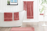 NNEKGE 7 Piece 550GSM Cotton Bath Towel Set (Dusty Cedar)