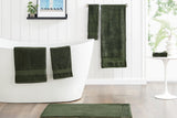 NNEKGE 7 Piece 550GSM Cotton Bath Towel Set (Olive Night)