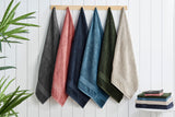 NNEKGE 7 Piece 550GSM Cotton Bath Towel Set (Olive Night)