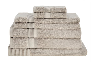 NNEKGE 7 Piece 550GSM Cotton Bath Towel Set (Dusty Cedar)