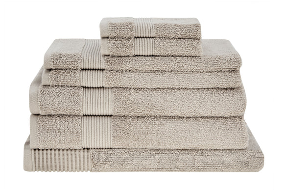NNEKGE 7 Piece 550GSM Cotton Bath Towel Set (Dusty Cedar)