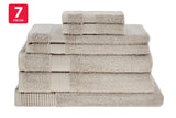NNEKGE 7 Piece 550GSM Cotton Bath Towel Set (Acorn)
