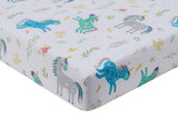 NNEKG Set of 2 Unicorn Forest Kids Fitted Sheet (Cot)