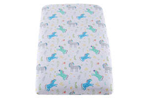 NNEKG Set of 2 Unicorn Forest Kids Fitted Sheet (Cot)