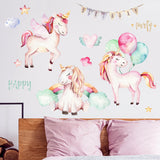 NNEKGE Unicorn and Balloon Wall Sticker