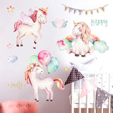 NNEKGE Unicorn and Balloon Wall Sticker