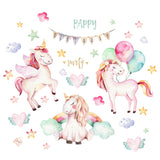 NNEKGE Unicorn and Balloon Wall Sticker