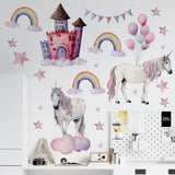 NNEKGE Unicorn and Castle Wall Sticker