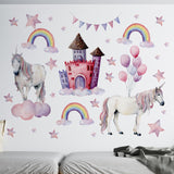 NNEKGE Unicorn and Castle Wall Sticker