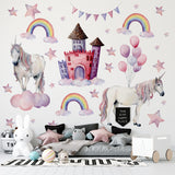 NNEKGE Unicorn and Castle Wall Sticker