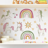 NNEKGE Unicorn and Rainbow Wall Sticker