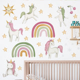NNEKGE Unicorn and Rainbow Wall Sticker
