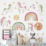 NNEKGE Unicorn and Rainbow Wall Sticker