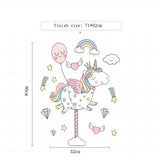 NNEKGE Merry Unicorn Wall Sticker