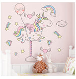 NNEKGE Merry Unicorn Wall Sticker