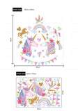 NNEKG Unicorn and Flowers Wall Sticker
