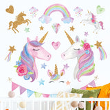 NNEKG Unicorn and Flowers Wall Sticker