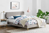 NNEKG Vail Velvet Bed Frame (Grey King)