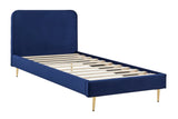 NNEKG Vail Velvet Bed Frame (Navy Single)