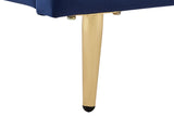 NNEKG Vail Velvet Bed Frame (Navy Single)