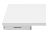 NNEKG William Filing Cabinet Desk (White White)