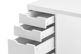 NNEKG William Filing Cabinet Desk (White White)