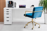 NNEKG William Filing Cabinet Desk (White White)