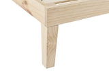 NNEKG William Wood Bed Frame (Queen Natural)