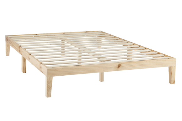 NNEKG William Wood Bed Frame (Queen Natural)