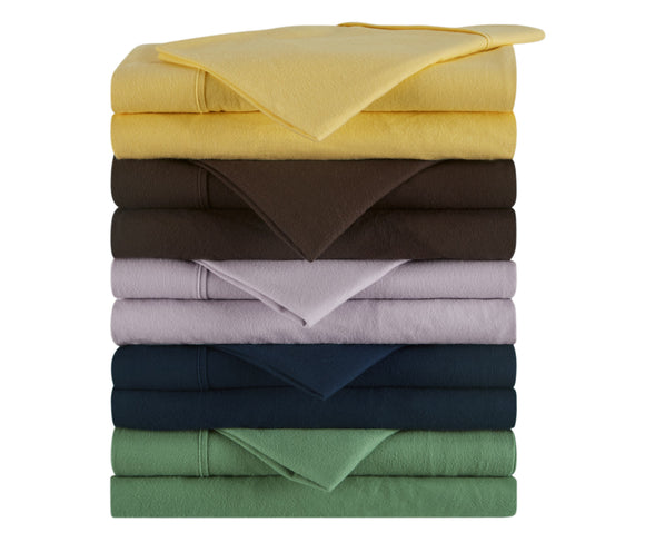 NNEKGE 150GSM Cotton Flannelette Bed Sheet Set (Chocolate Single)